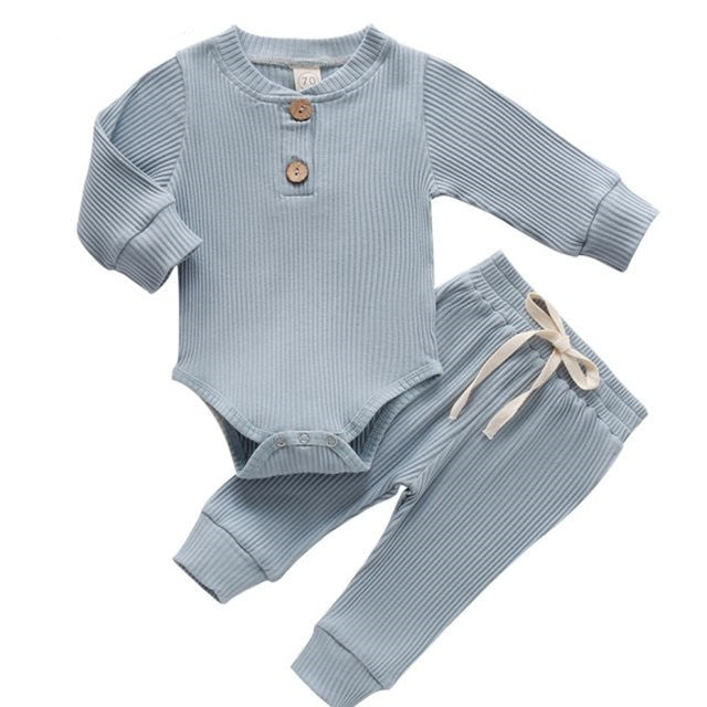 2-teiliges Outfit-Set aus gerippter Baumwolle für Babys (Mädchen)