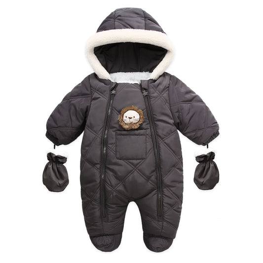Baby Boy Fleece-Lined Footed Snowsuit