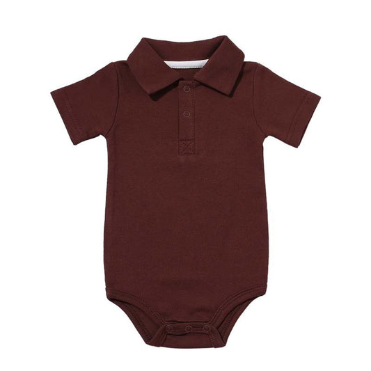 Baby Boy Cotton Polo Bodysuit
