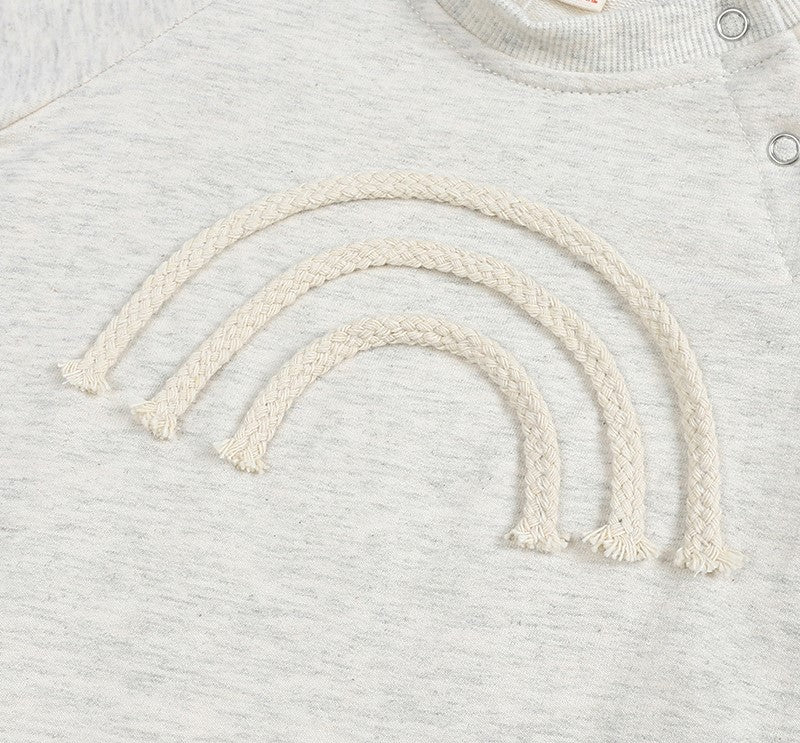 Baby Girl Long Sleeve Rope Rainbow Bodysuit