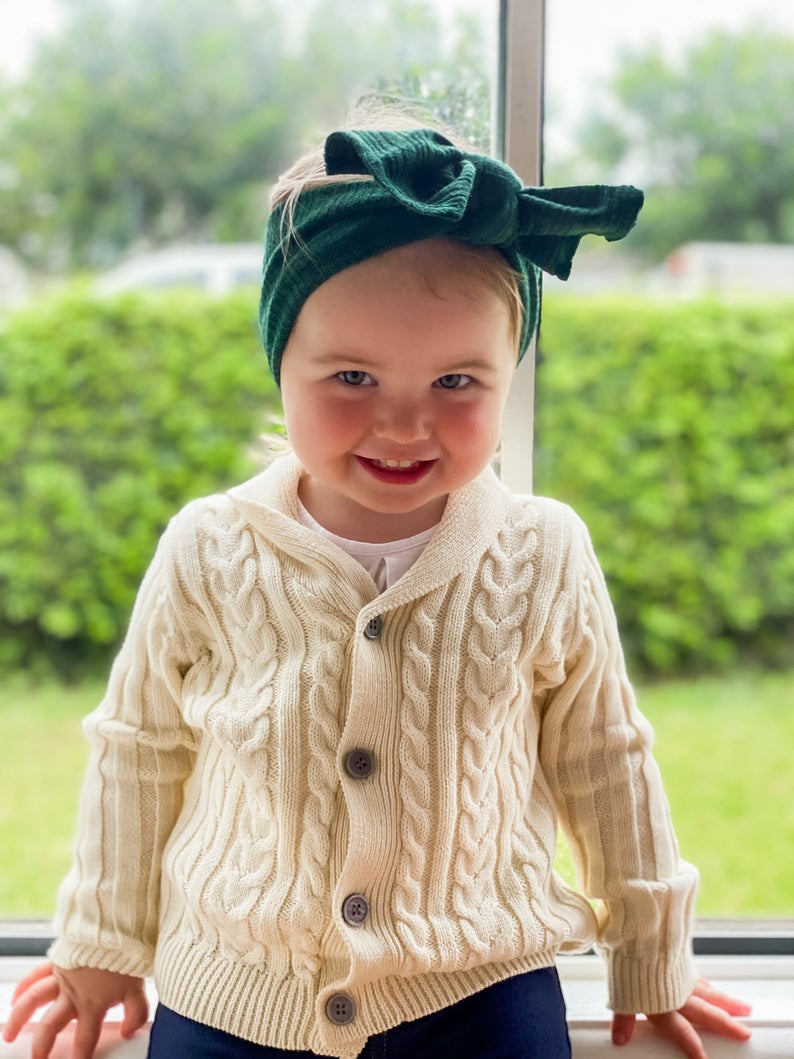 Baby Girl Shawl Collar Cardigan