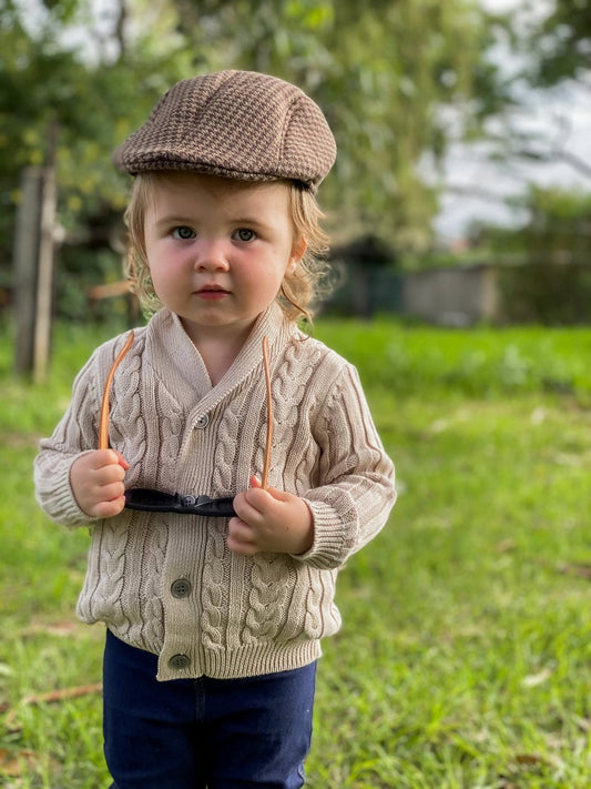 Baby Boy Shawl Collar Cardigan