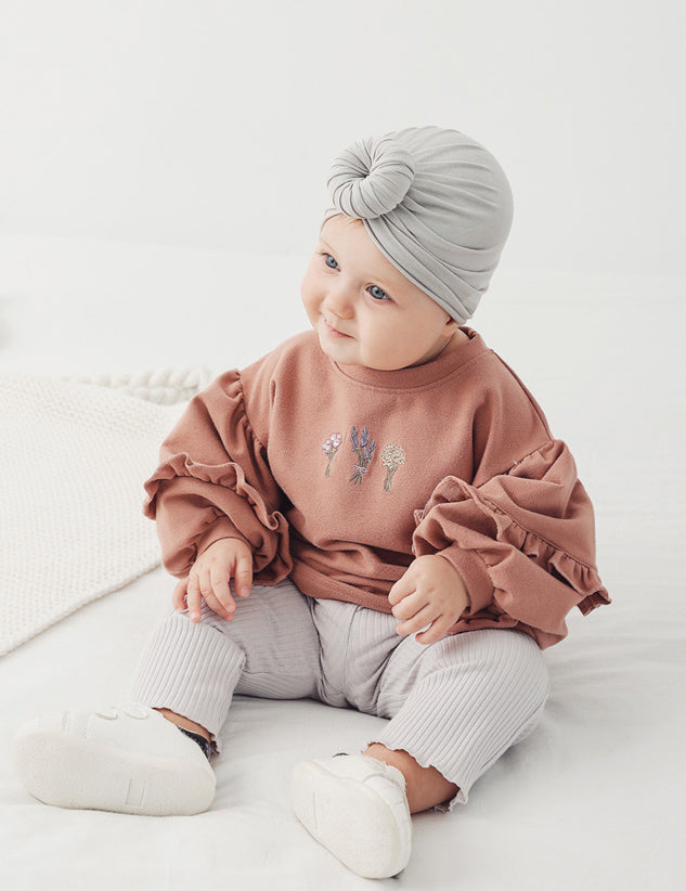 Baby Girl Bell-Sleeve Sweatshirt
