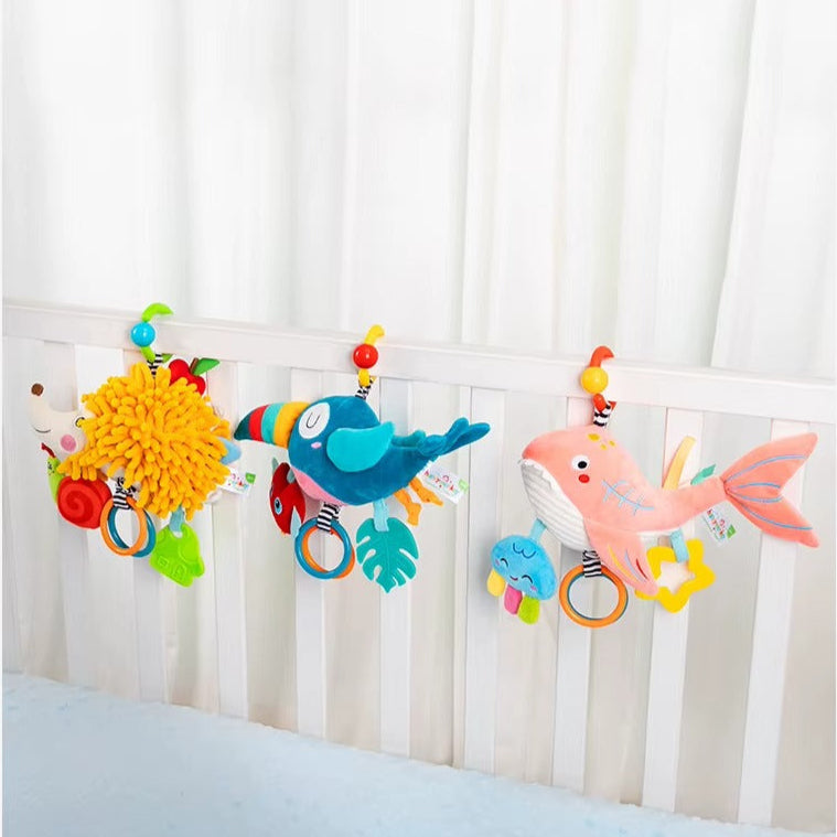 Cochecito de bebé de peluche musical