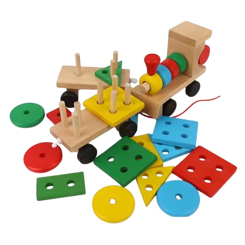 Wooden Shape Sorting Train