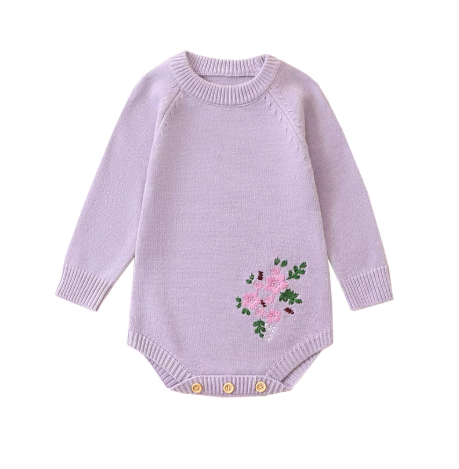 Baby Girl Floral Knit Bodysuit