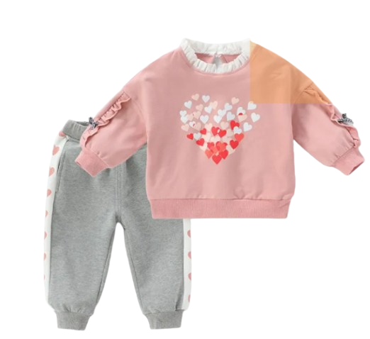 2-teiliges Sweatshirt- und Hosenset für Babys (Mädchen)