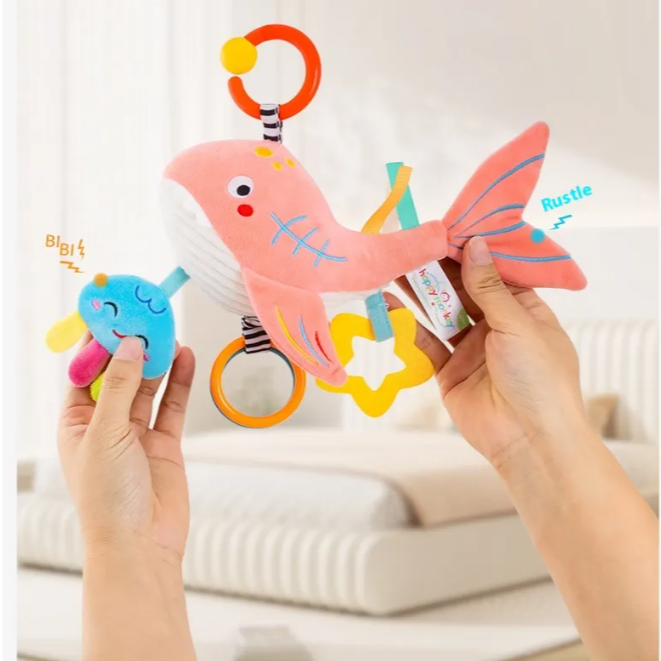 Cochecito de bebé de peluche musical