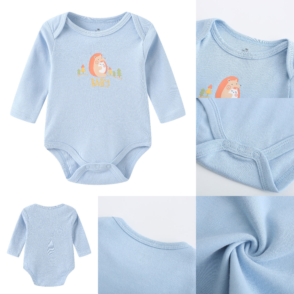 Baby Boy 3-pack Long-Sleeved Bodysuits