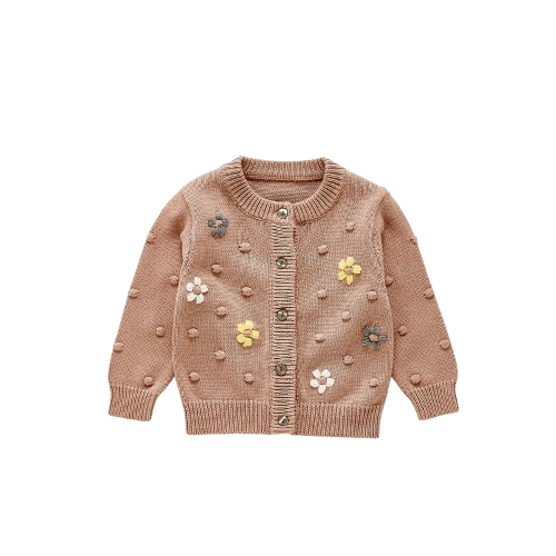 Baby Girl Daisy Knit Cardigan