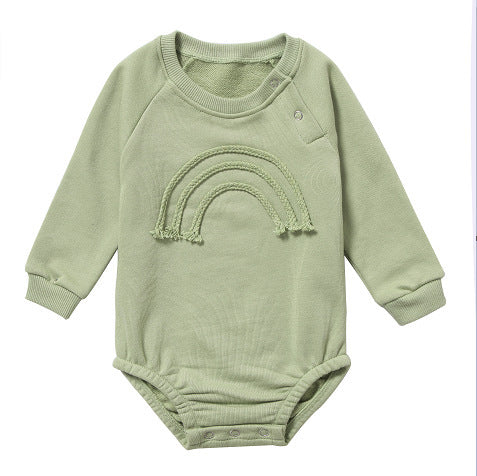 Baby Boy Long Sleeve Rope Rainbow Bodysuit