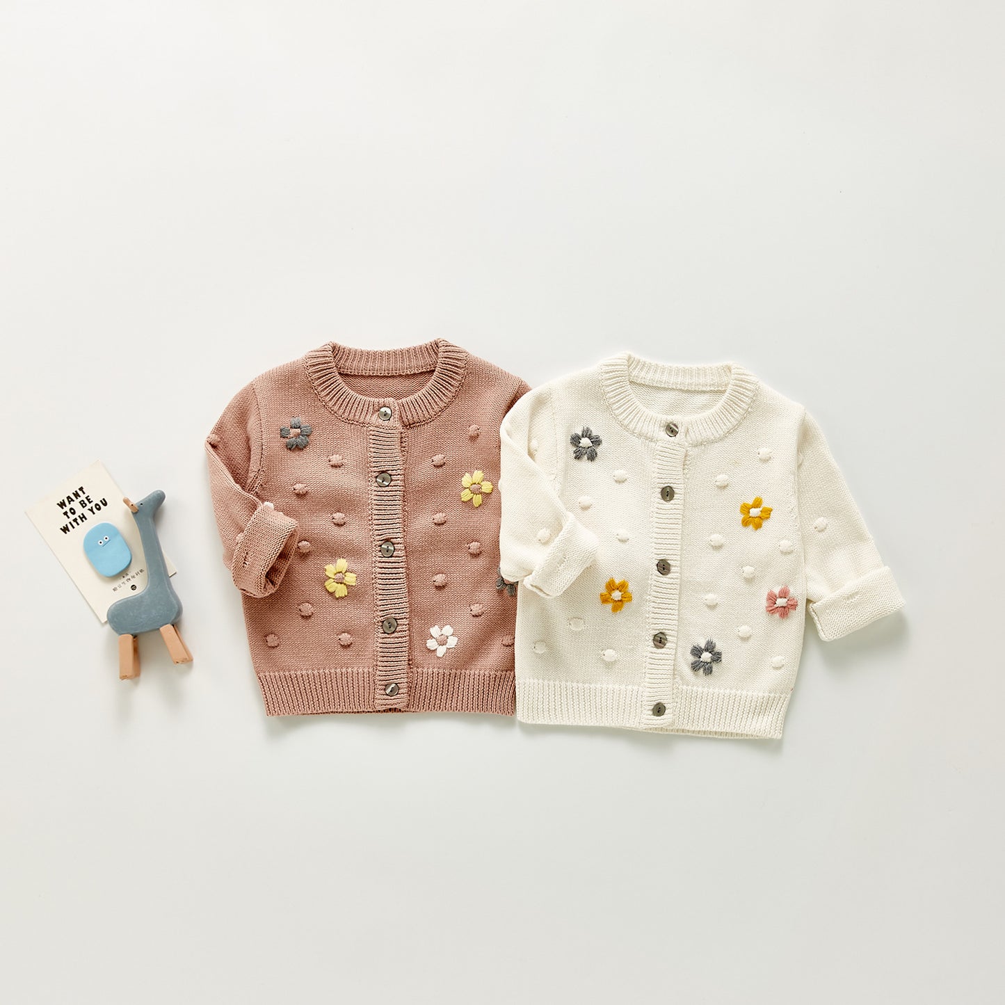 Baby Girl Daisy Knit Cardigan