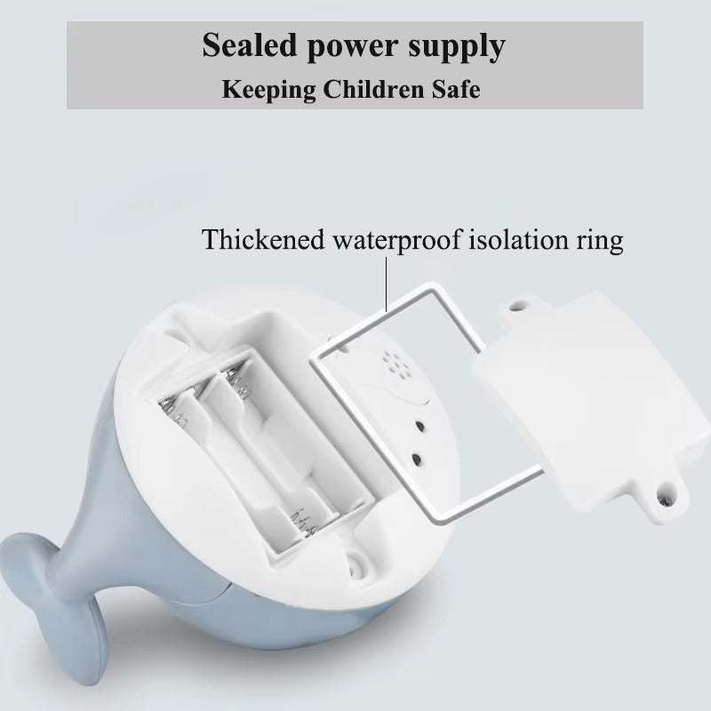 Product with a thickened waterproof isolation ring labeled 'Sealed power supply Keeping Children Safe'.