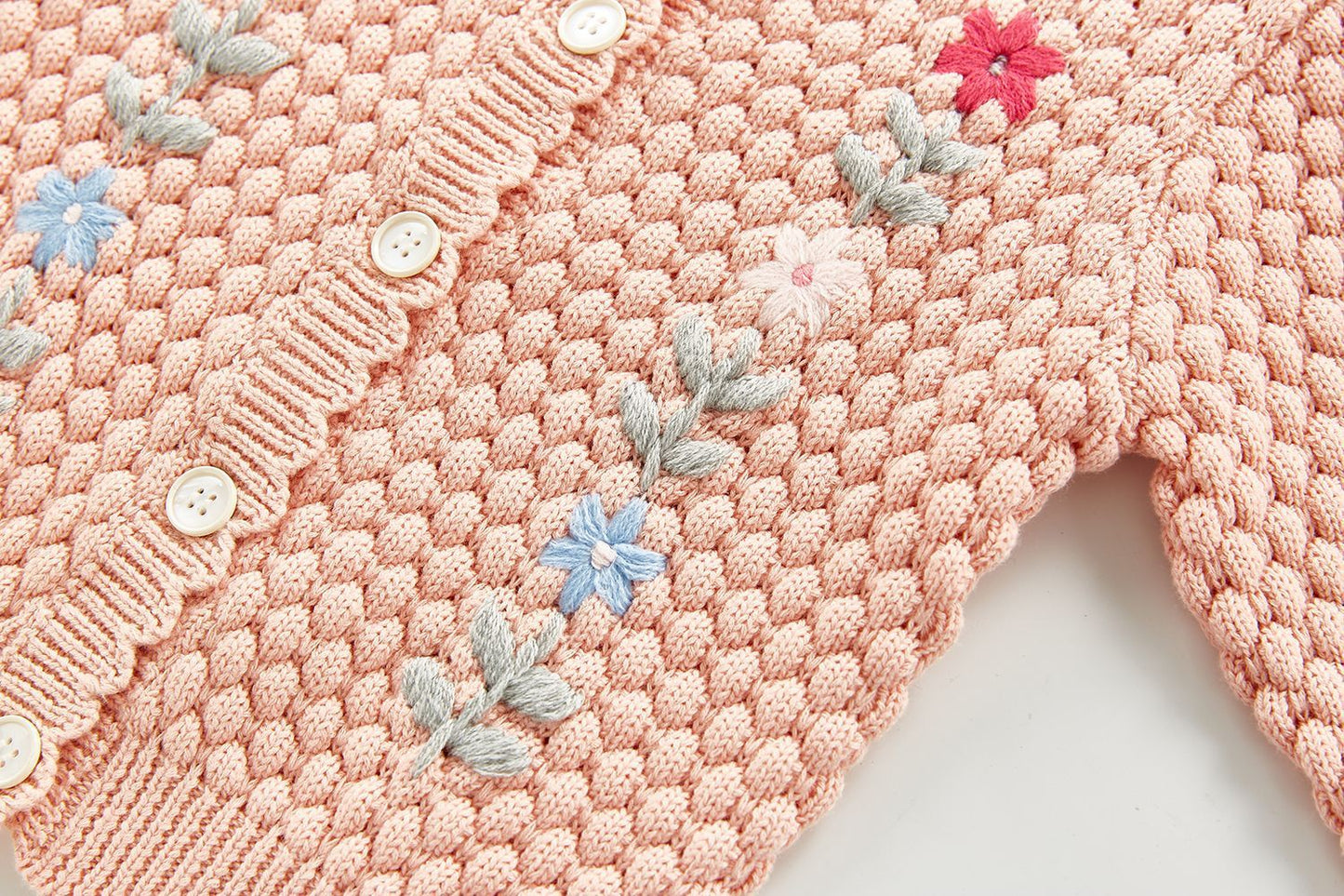 Baby Girl Floral Knit Cardigan