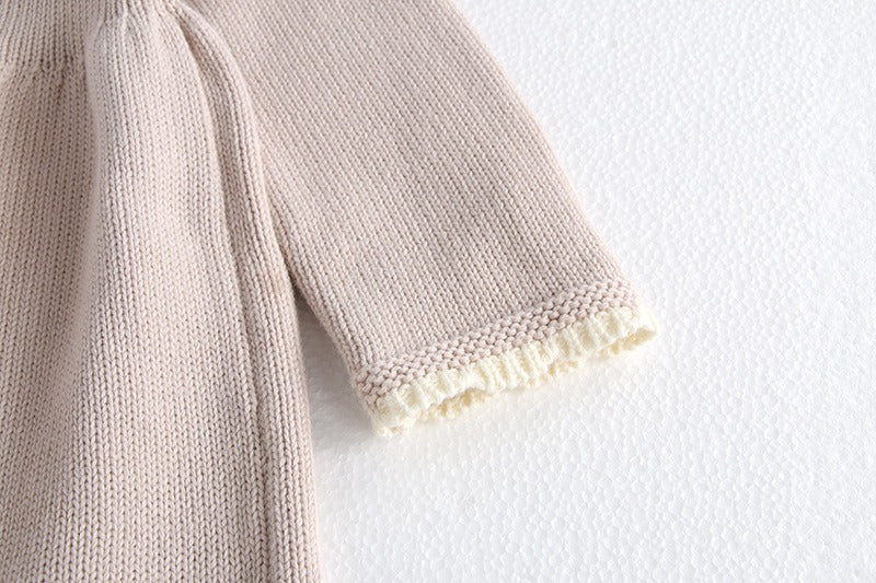 Baby Girl Collared Knit Dress