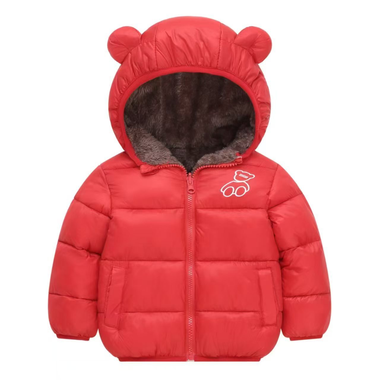Baby Girl Reversible Fleece-Lined Puffer Jacket