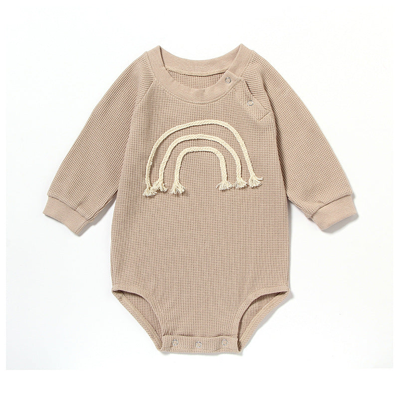 Baby Boy Long Sleeve Rope Rainbow Bodysuit