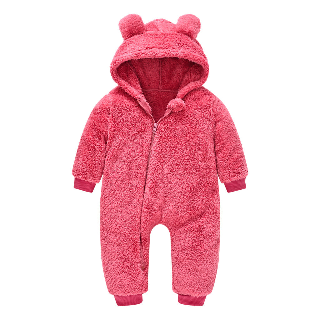 Fleece-Wimpelkette mit Reißverschluss und Kapuze für Babys (Mädchen)