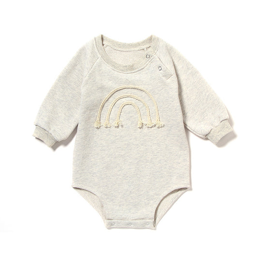 Baby Girl Long Sleeve Rope Rainbow Bodysuit