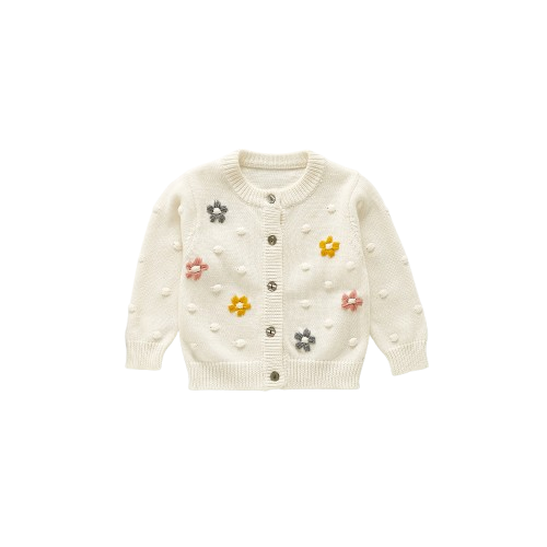 Baby Girl Daisy Knit Cardigan