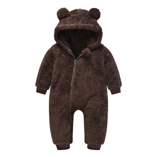Baby Boy Zip-Up Hooded Fleece Bunting