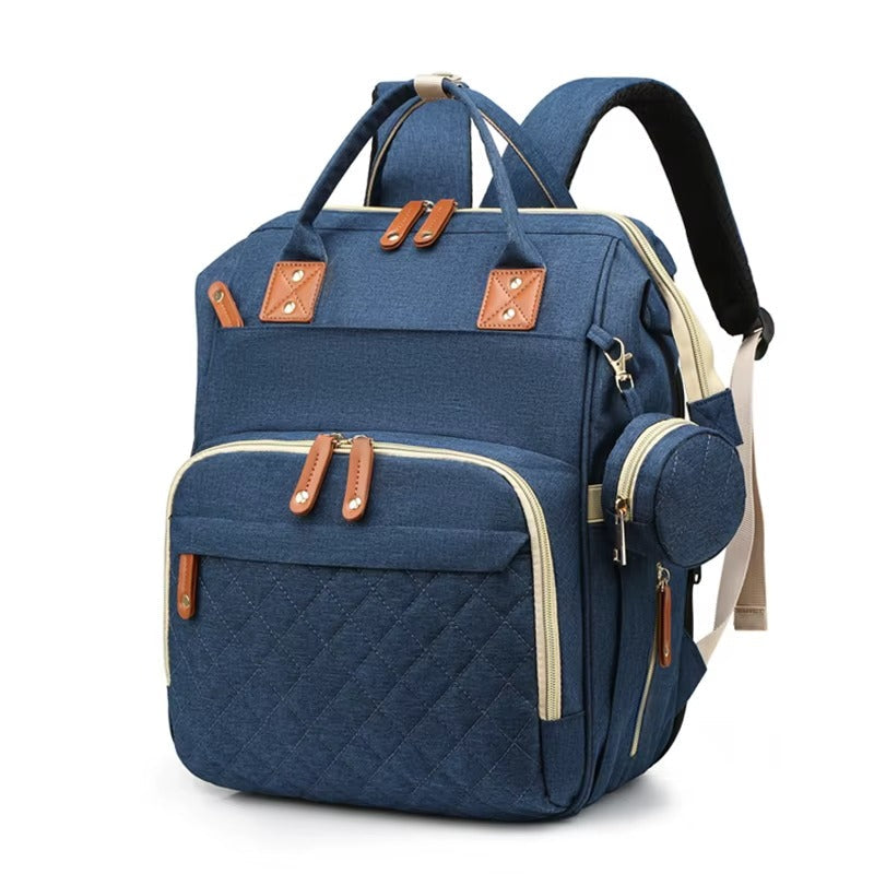 Diaper Bag with Foldable Baby Crib