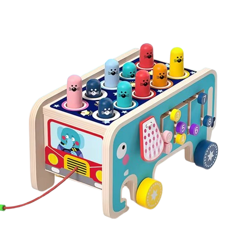 Montessori Wooden Pounding Bench Toy