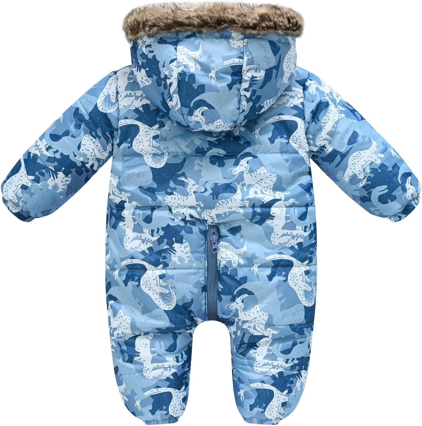 Baby Boy Fleece-Lined Hooded Snowsuit