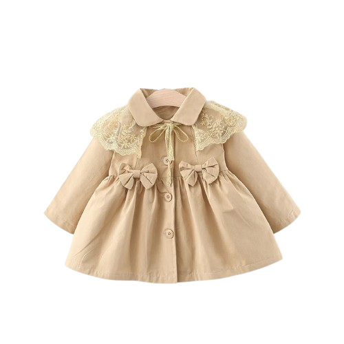 Baby Girl Lace Trench Coat