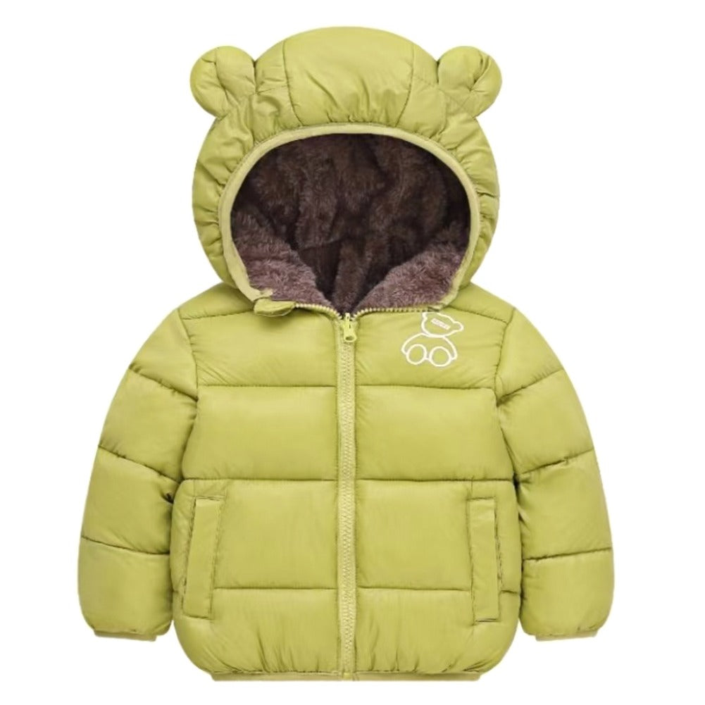 Baby Girl Reversible Fleece-Lined Puffer Jacket