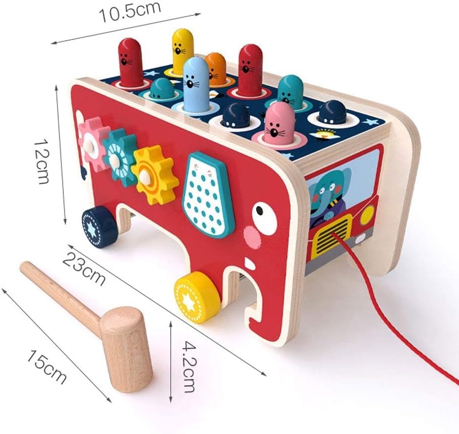 Montessori Wooden Pounding Bench Toy