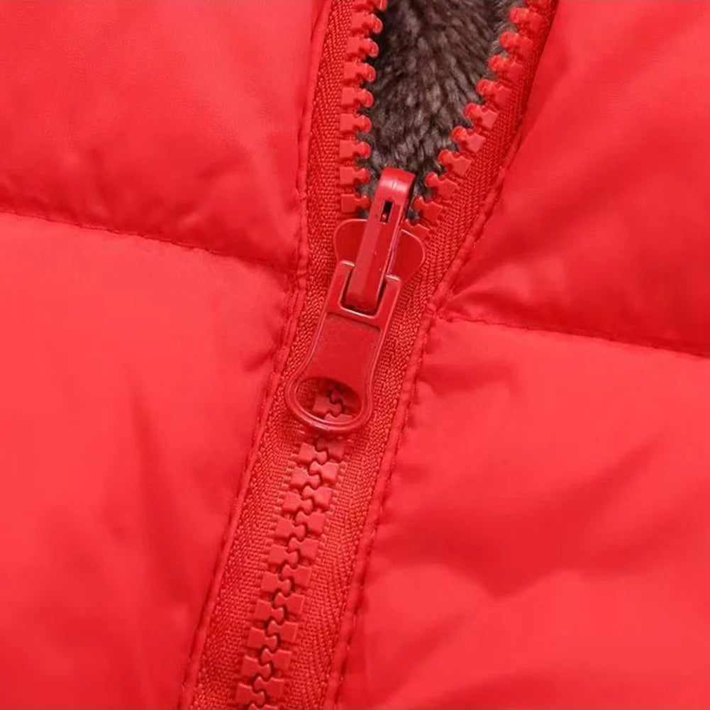 Baby Girl Reversible Fleece-Lined Puffer Jacket