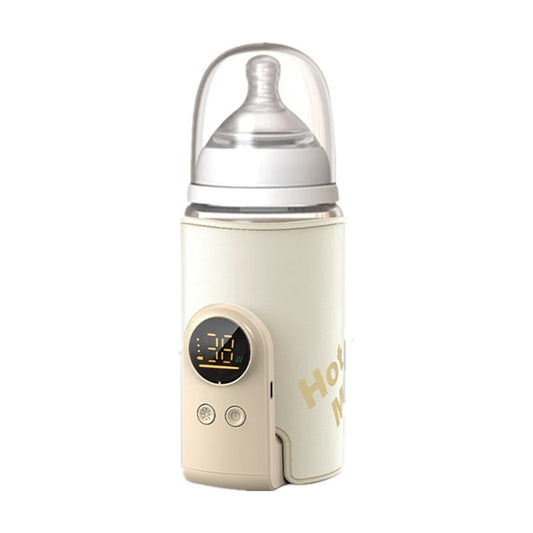 Baby bottle warmer with digital display on a white background