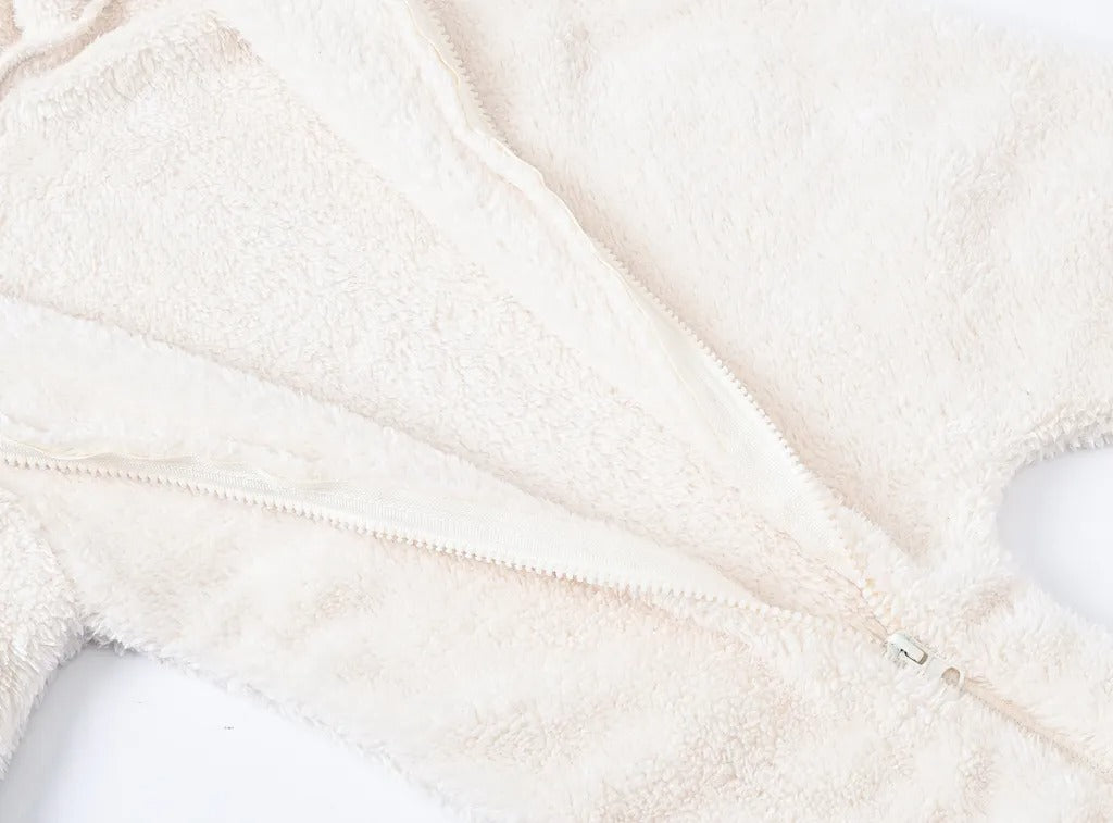 Baby Boy Zip-Up Hooded Fleece Bunting