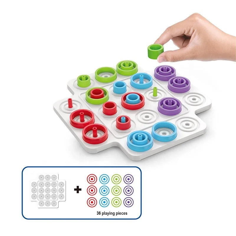 Stacking Rings Tic Tac Toe Board Game