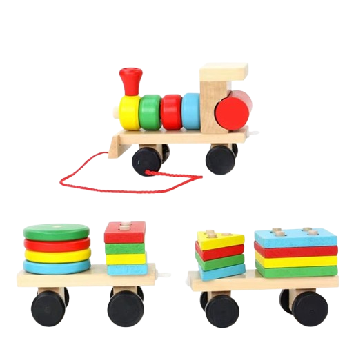 Wooden Shape Sorting Train