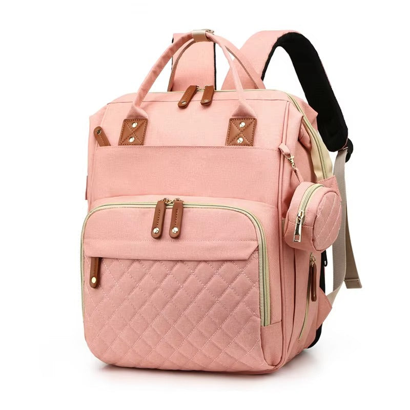 Diaper Bag with Foldable Baby Crib