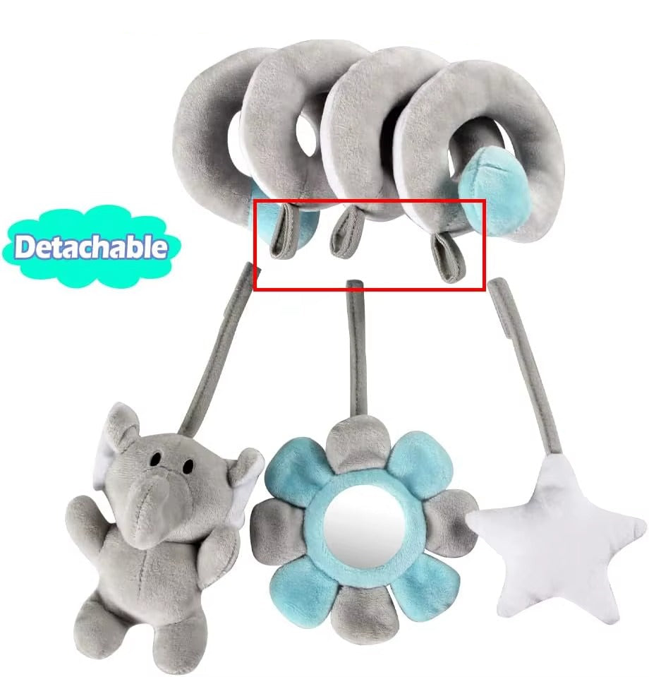 Baby toy with detachable parts on a white background