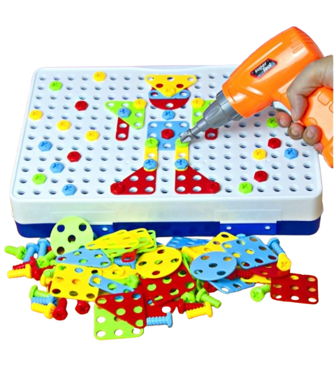 Spielset mit elektrischem Bohrwerkzeug für Kinder