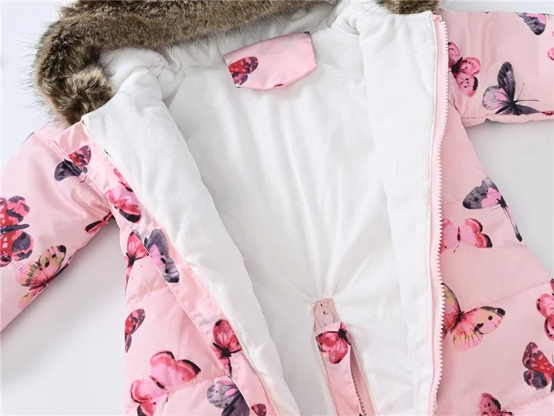 Fleecegefütterter Schneeanzug mit Kapuze für Babys (Mädchen)