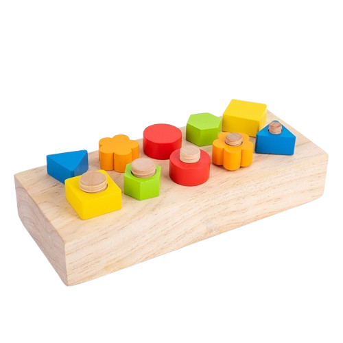Montessori Wooden Screw Board Toy