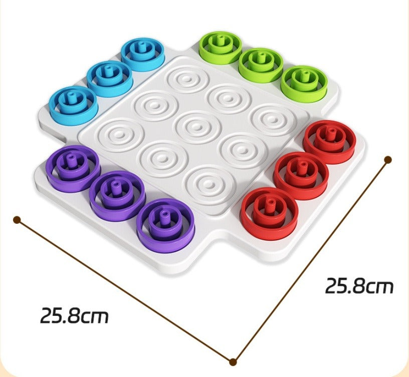 Stacking Rings Tic Tac Toe Board Game