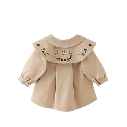Baby Girl Floral Trench Coat