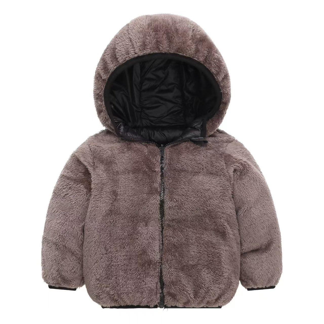 Baby Girl Reversible Fleece-Lined Puffer Jacket