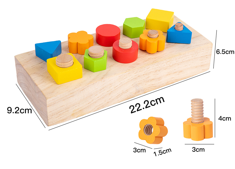 Montessori Wooden Screw Board Toy