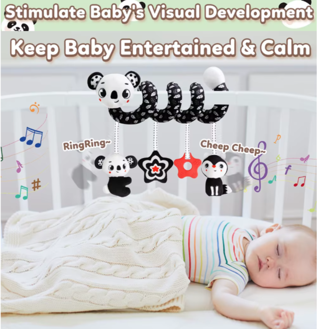 Baby Car Seat Activity Spiral Toy