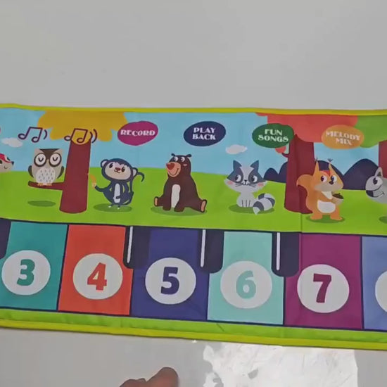 video of a piano play mat