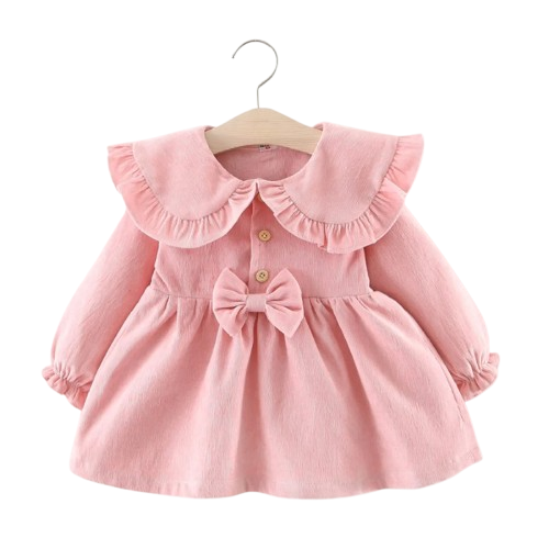 Baby Girl Collared Bowknot Dress