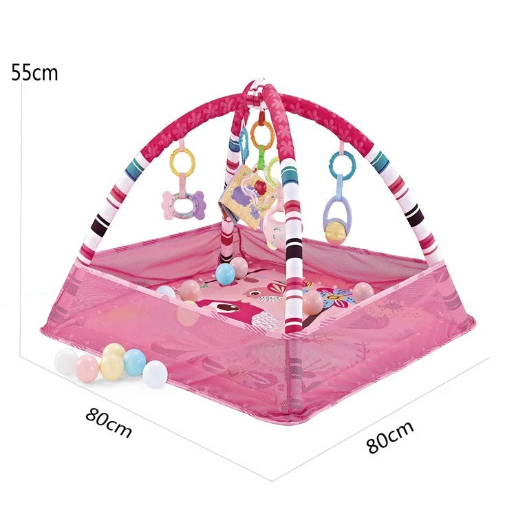 Gimnasio de actividades para bebés con piscina de pelotas y pelotas